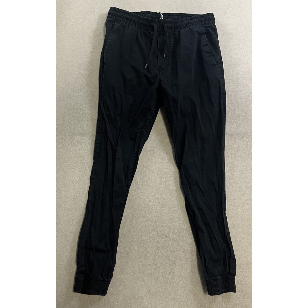 Volcom Jogger Pants Men's Size Medium Black Elastic Waist Skate Surf Casual